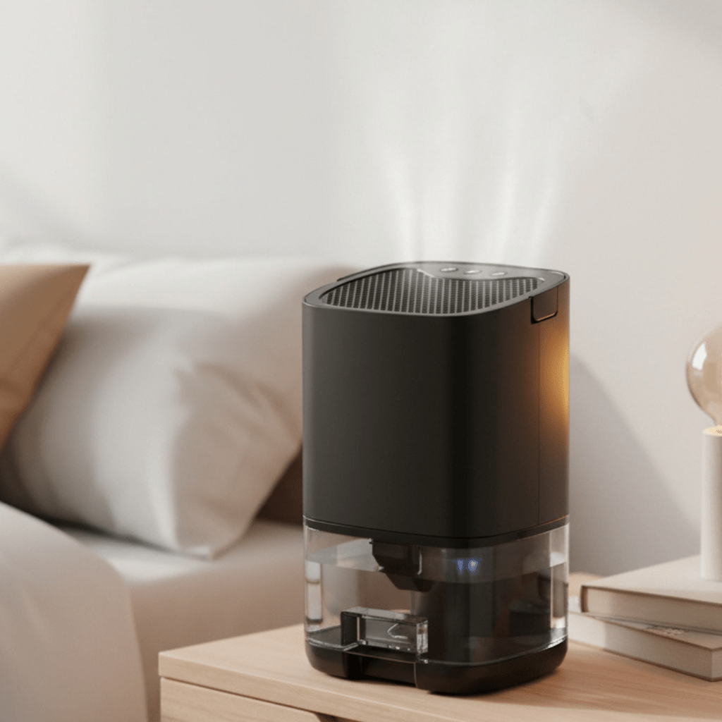 AeroGlow Compact Portable Dehumidifier With Colored Ambient Light