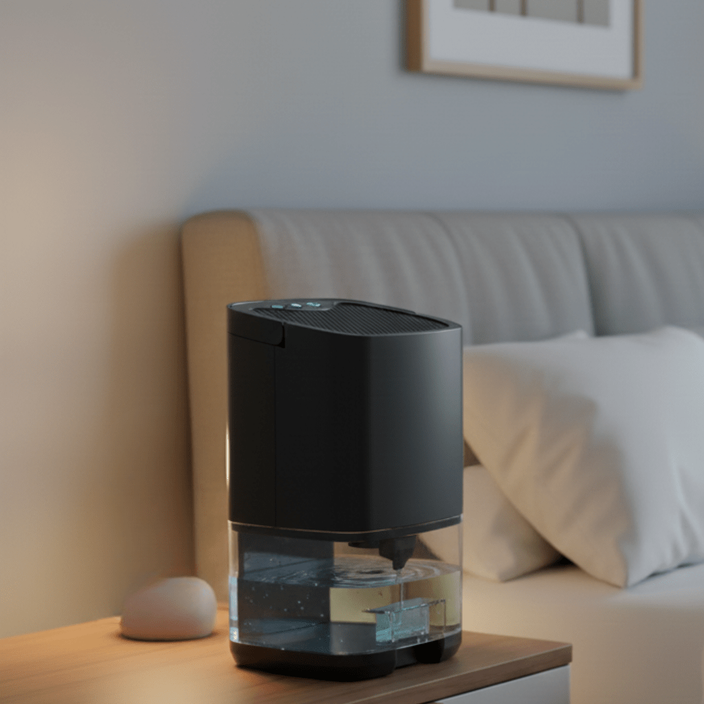 AeroGlow Compact Portable Dehumidifier With Colored Ambient Light