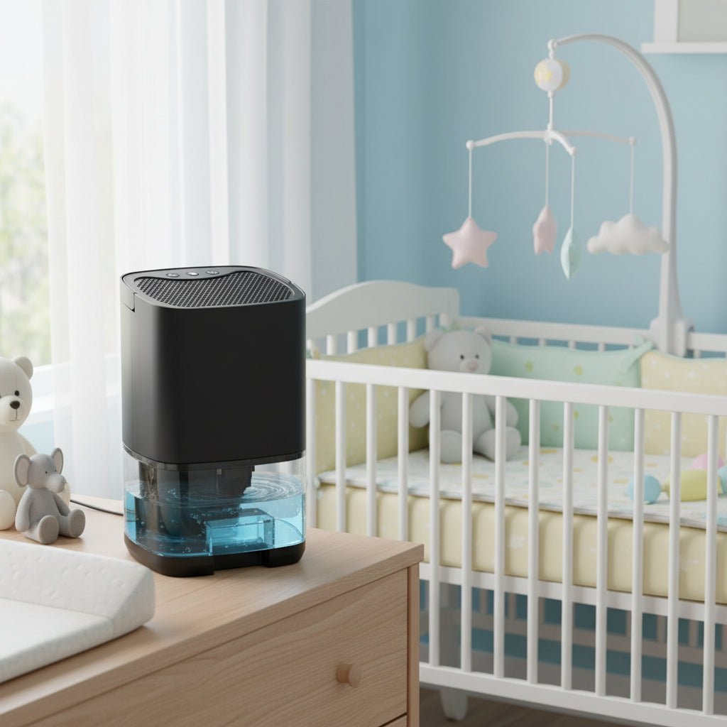 AeroGlow Compact Portable Dehumidifier With Colored Ambient Light