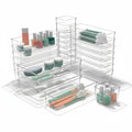 Ensemble de plateaux organisateurs en plastique pour tiroirs, cuisine, bureau et salle de bain
