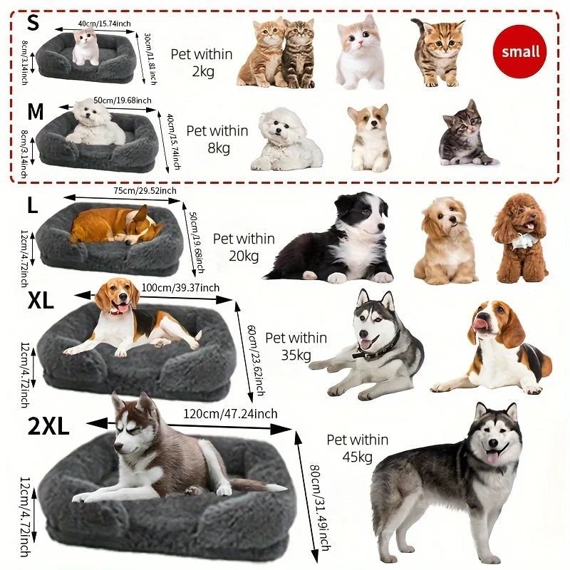 SerenePaw Memory Beroligende Ortopædisk Hundeseng med Polstring