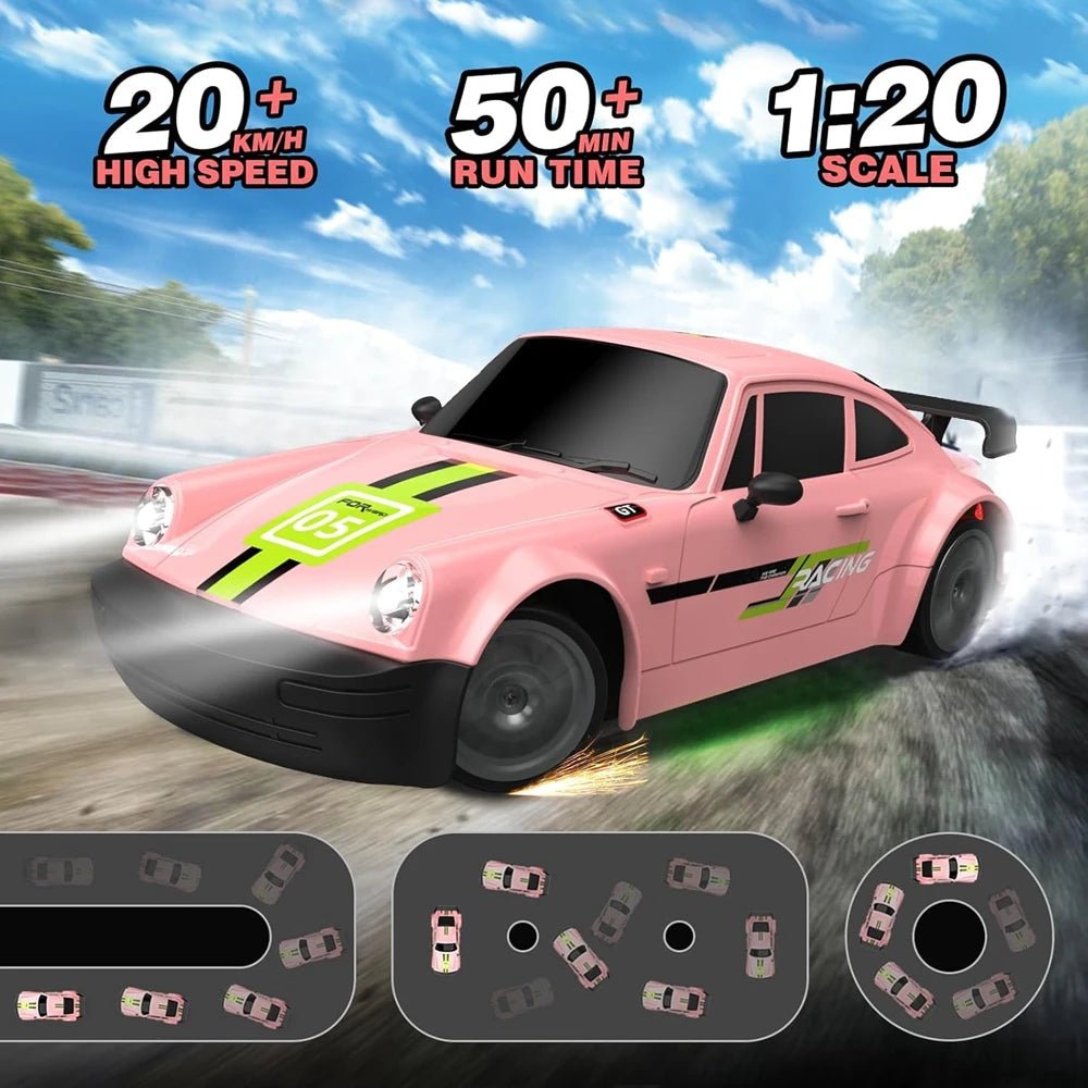 DriftNova 1:20 Voiture RC Drift 4WD Haute Vitesse avec Éclairage LED