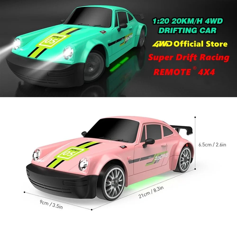 DriftNova 1:20 Voiture RC Drift 4WD Haute Vitesse avec Éclairage LED