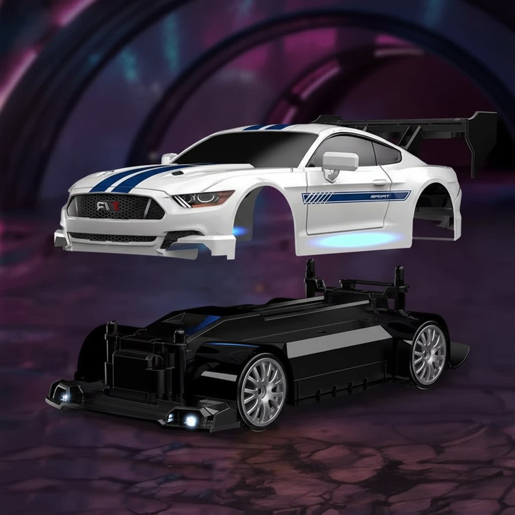 DriftNova רכב דריפט שלט 4X4 עם צמיגים חלקים במיוחד לדריפטים חלקים