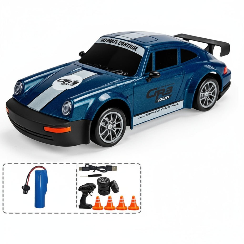 AeroPulse 1:24 Hochgeschwindigkeits 4WD RC Drift-Auto mit LED-Beleuchtung und Doppelreifen