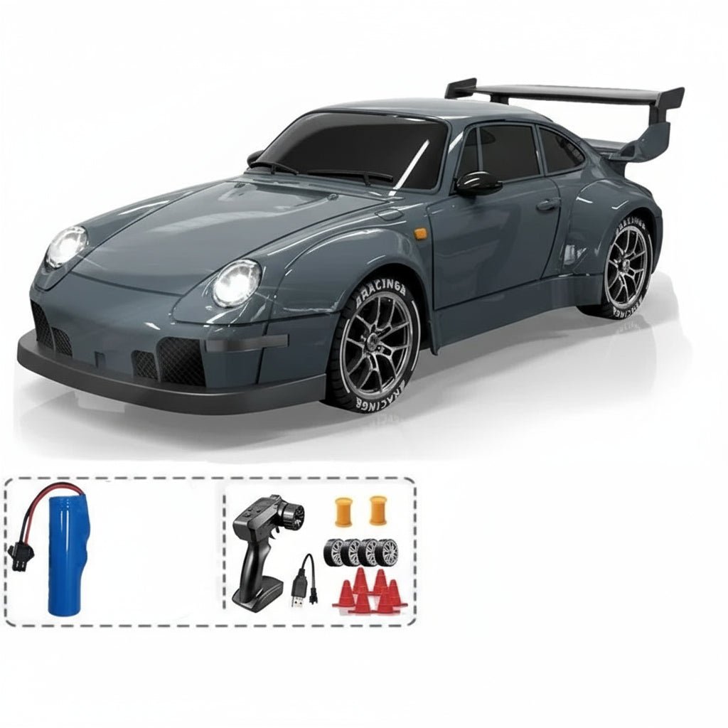 AeroPulse 1:24 Hochgeschwindigkeits 4WD RC Drift-Auto mit LED-Beleuchtung und Doppelreifen