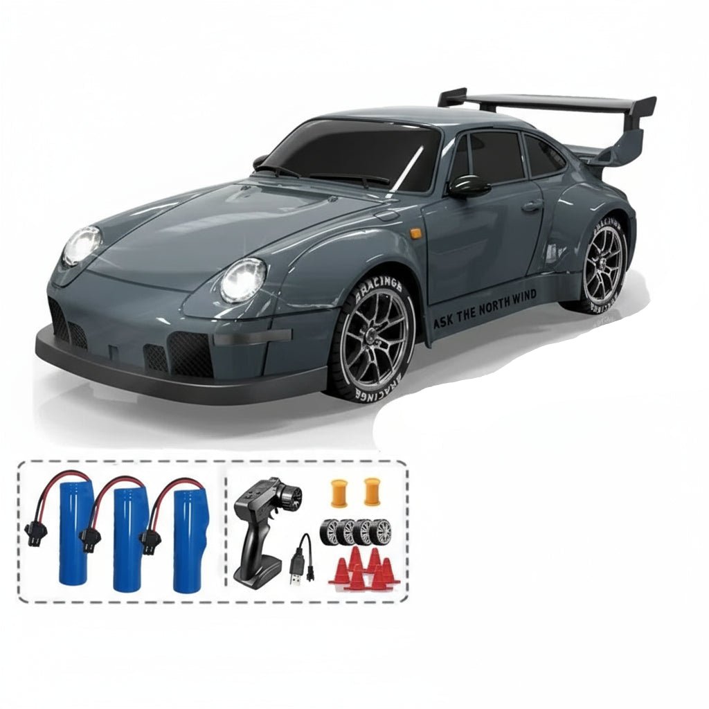 AeroPulse 1:24 Hochgeschwindigkeits 4WD RC Drift-Auto mit LED-Beleuchtung und Doppelreifen