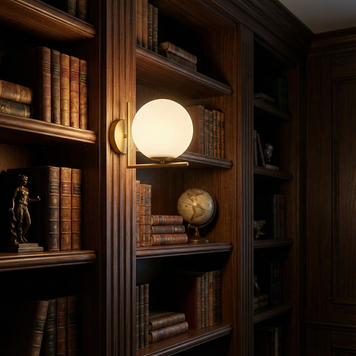 Astra Nowoczesny Elegancki Kinkiet Ścienny z Matowym Kloszem w Kształcie Kuli