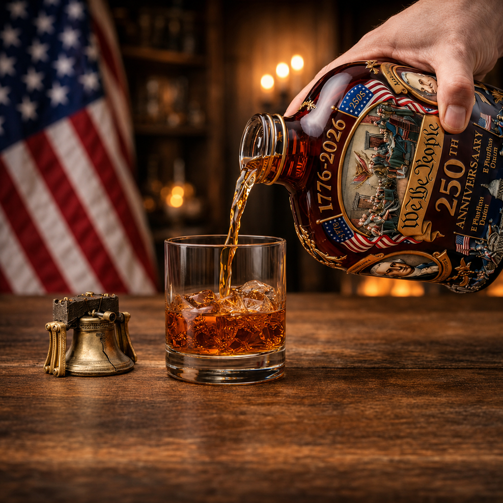 Whiskykaraffel i blykrystallglass til dekorasjon