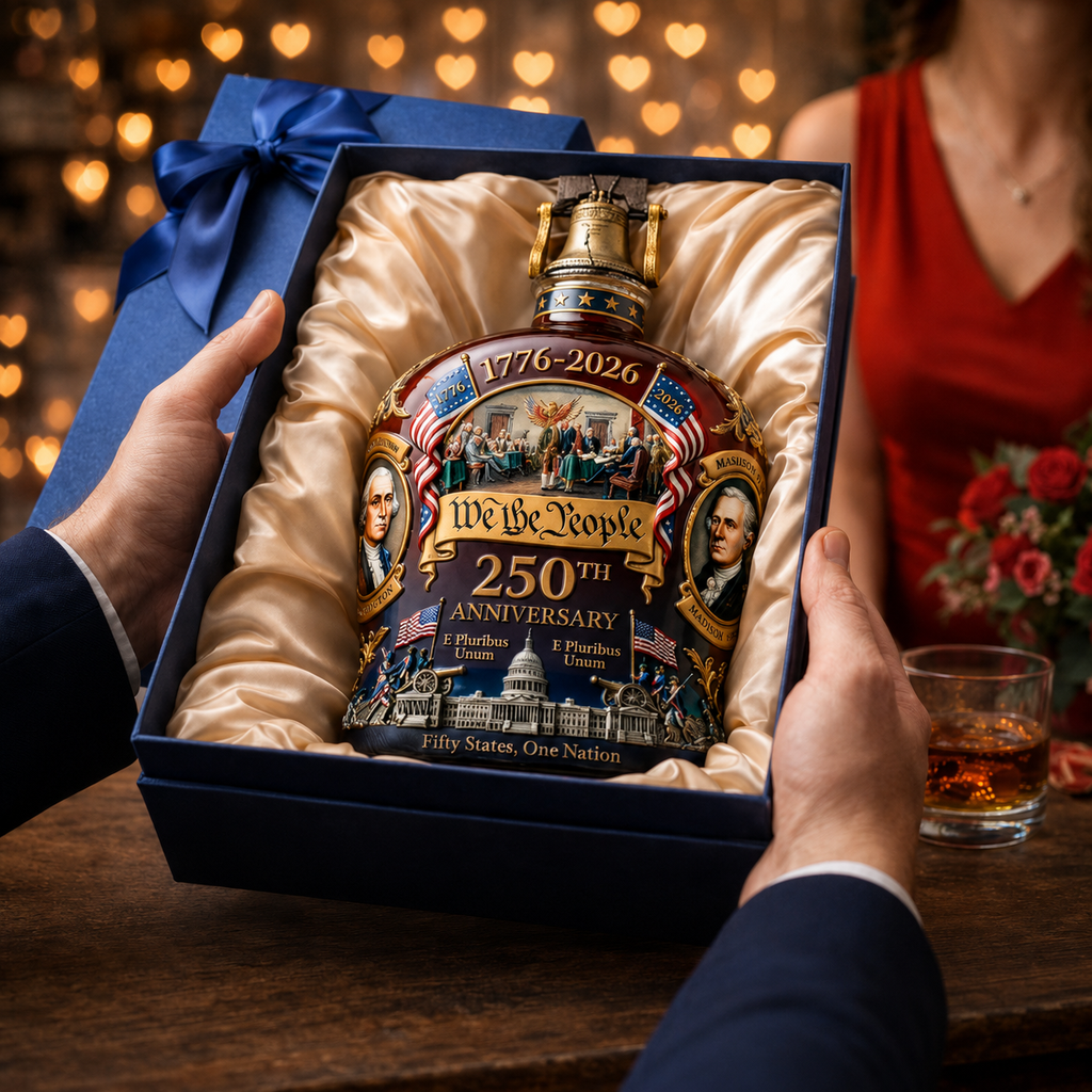 Whiskykaraffel i blykrystallglass til dekorasjon
