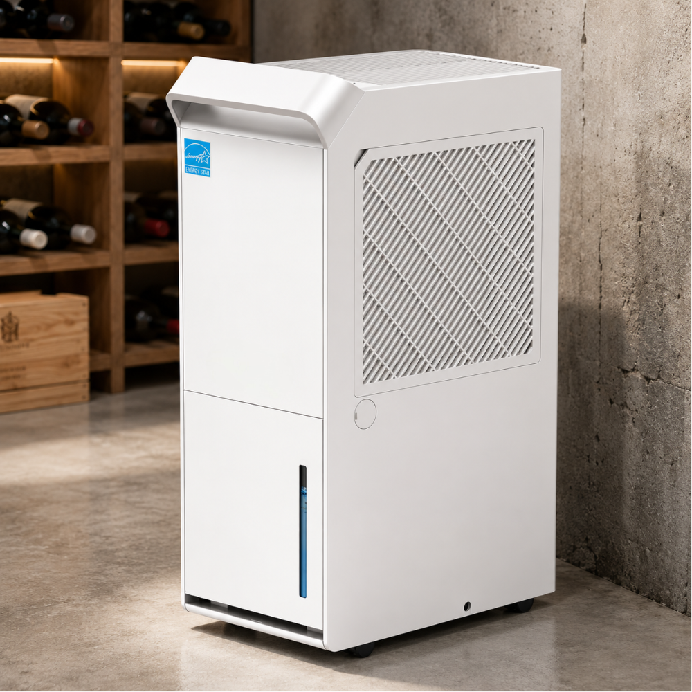 Basement Dehumidifier With Moisture Control And Cooling Capabilities