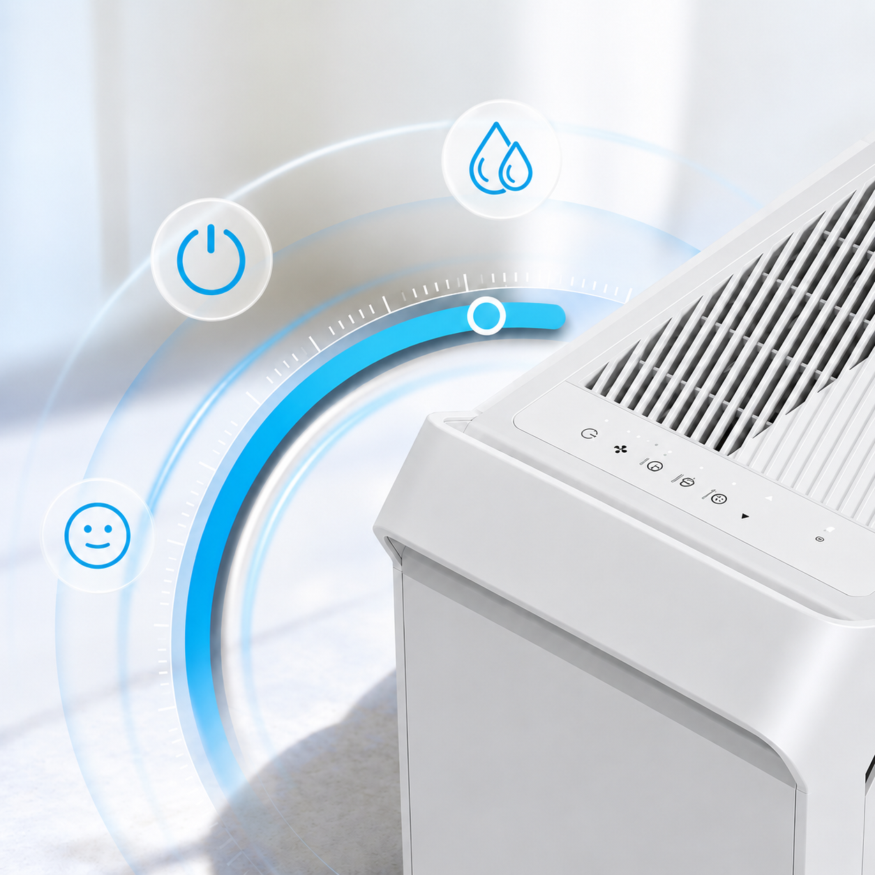Basement Dehumidifier With Moisture Control And Cooling Capabilities