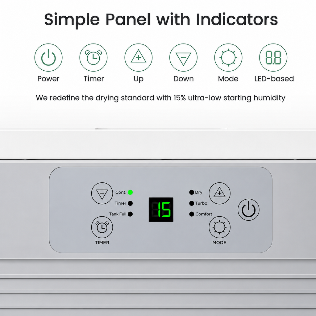 Large Room Dehumidifier With Cooling For Home Moisture Removal