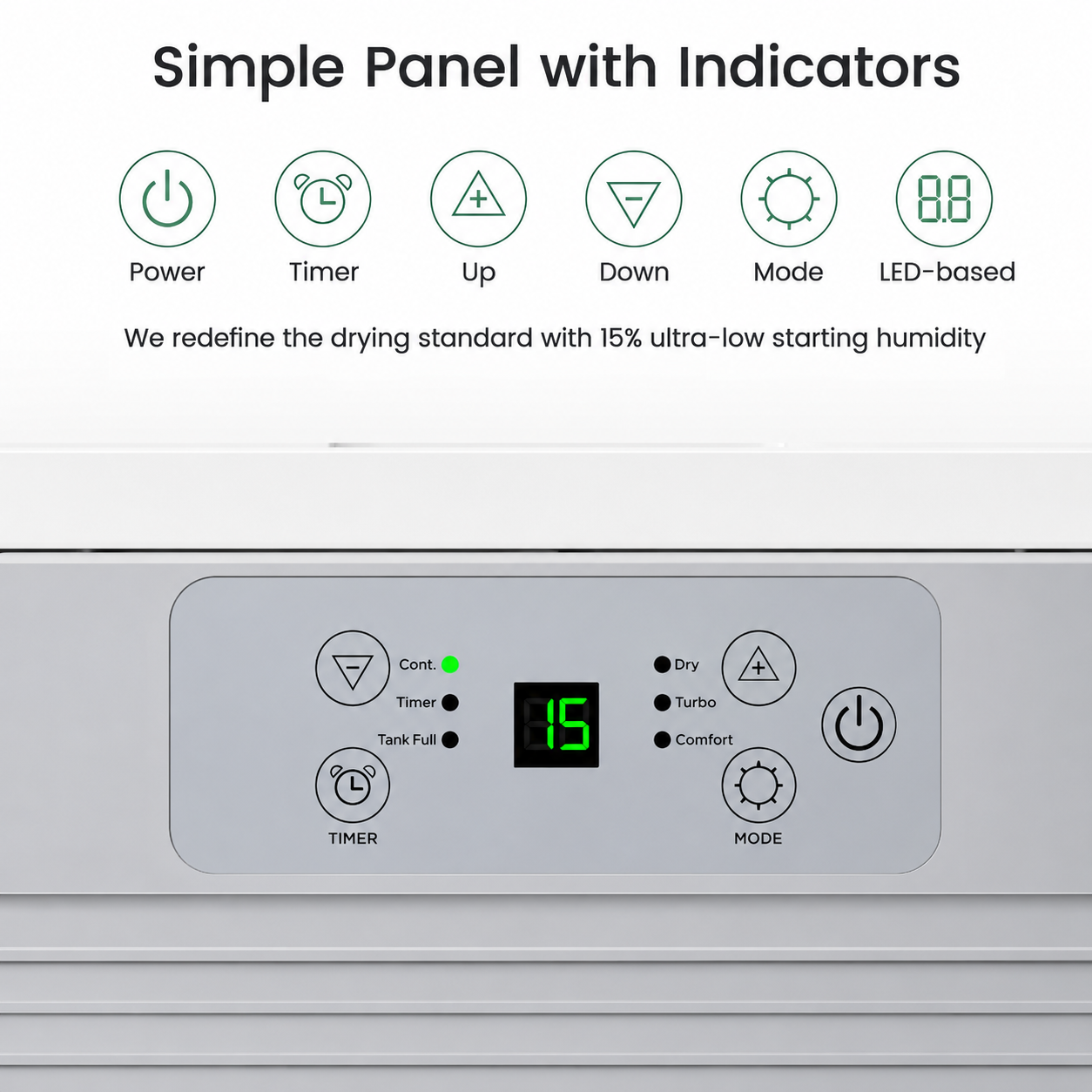 Large Room Dehumidifier With Cooling For Home Moisture Removal