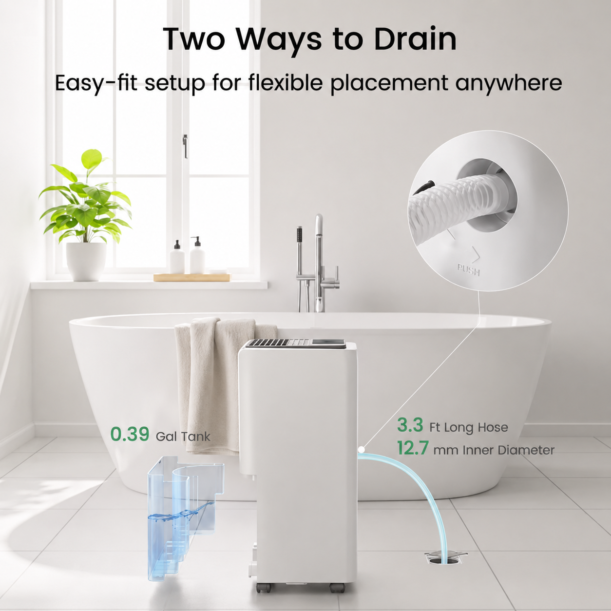 Large Room Dehumidifier With Cooling For Home Moisture Removal