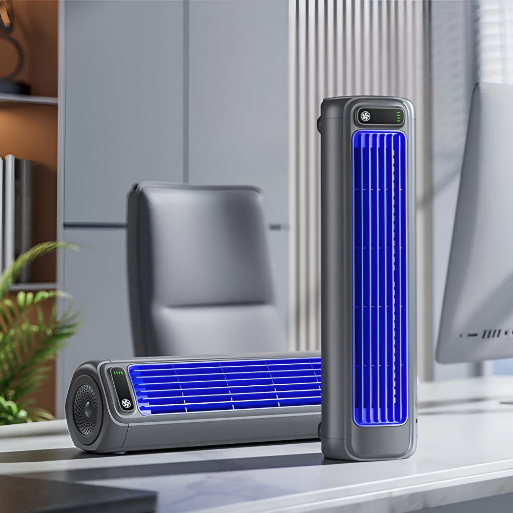 Compact Tower Desk Fan For Small Spaces With Three Speeds