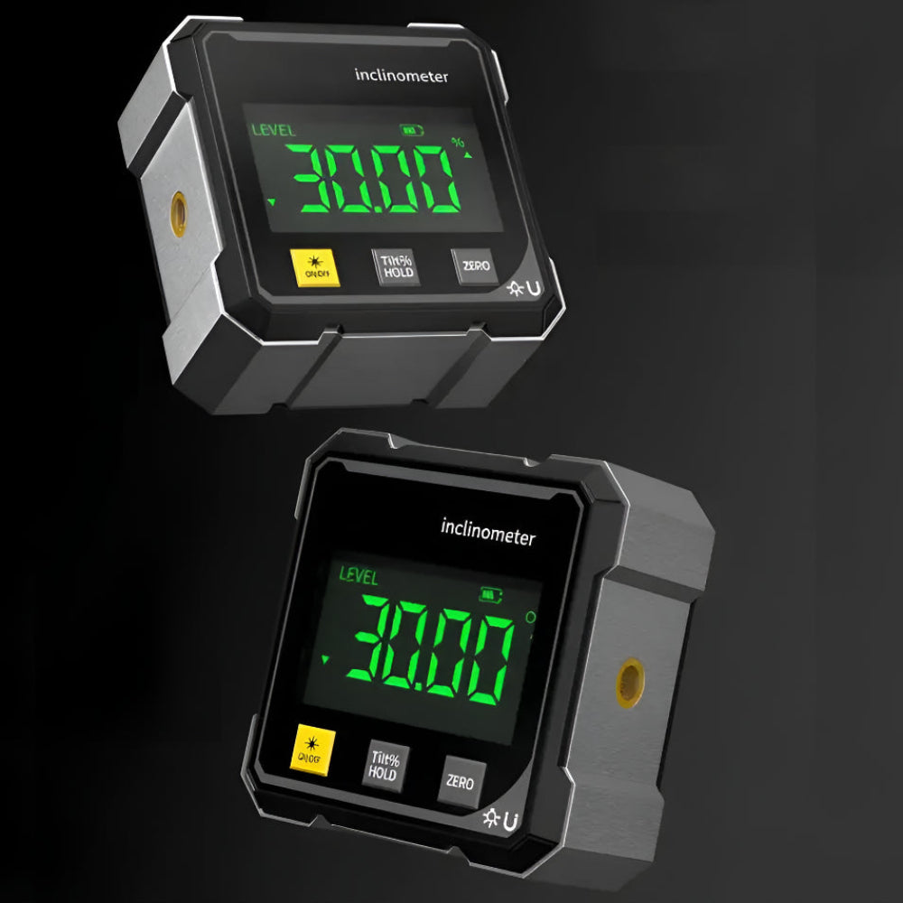 Magnetický laserový úhloměr s digitálním displejem pro práci se dřevem
