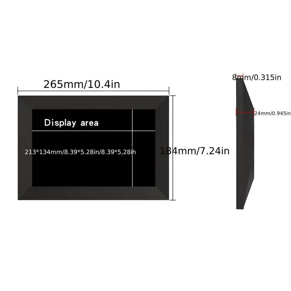 WiFi Photo Frame With Touchscreen And HD Display For Table Or Wall Mount
