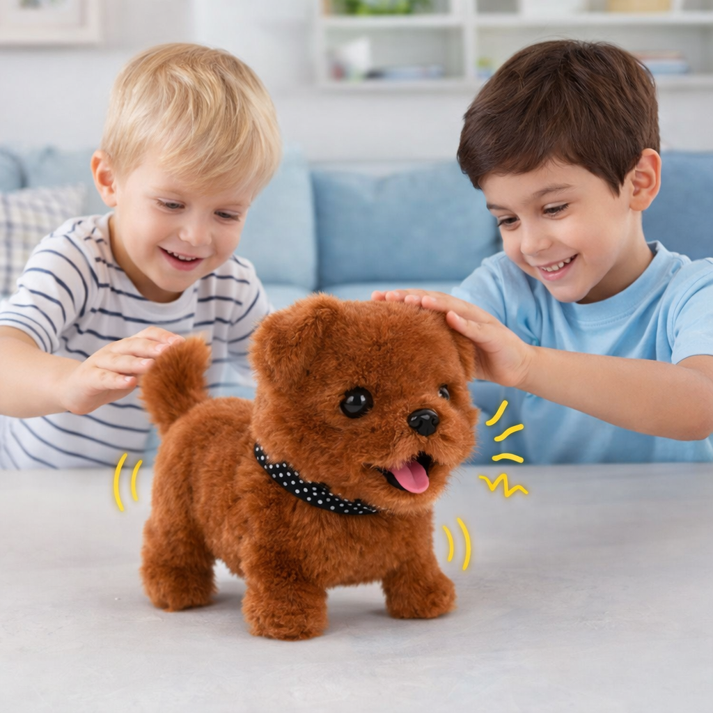 German Shepherd Interactive Puppy Robot With Plush Exterior That Walks And Barks