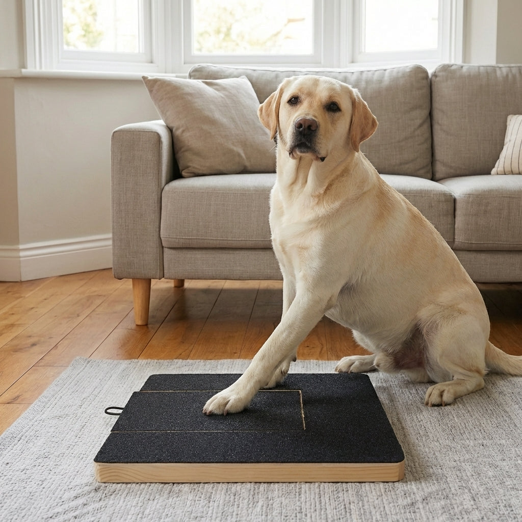 Neglefilningsbræt til hunde med solidt træunderlag og emery-overflade 30 cm x 20 cm | Rosalyssa