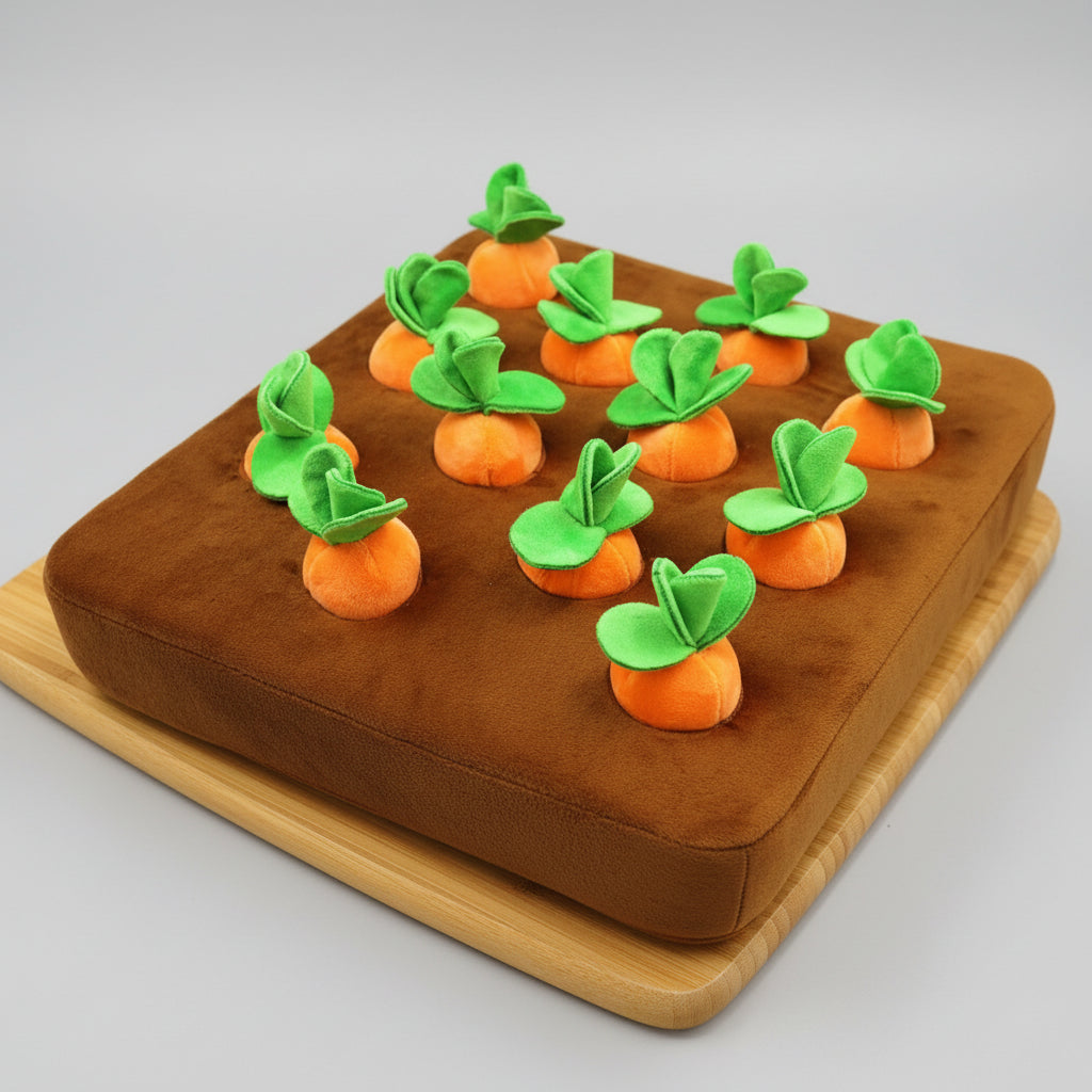 Carrot Themed Snuffle Mat For Dogs Treat Hiding Puzzle Toy Nose Work