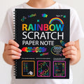 Rainbow Scratch Art Paper Set For Creative Drawing And Crafting
