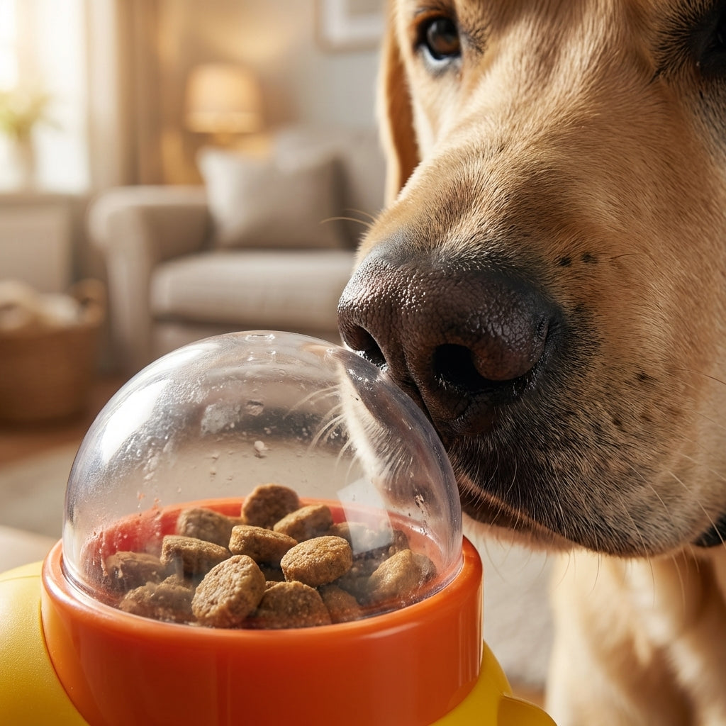 Distributeur de friandises pour chiens en forme de canard à presser et tourner | Rosalyssa