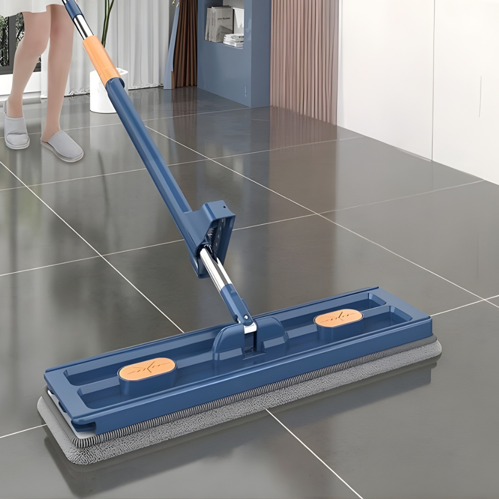 Long Handle Microfiber Floor Mop With Flat Head Cleaning System