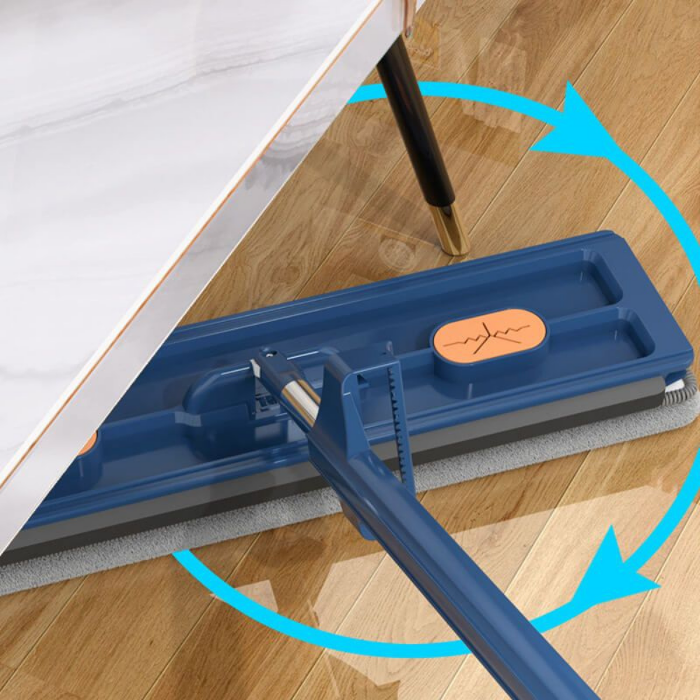 Long Handle Microfiber Floor Mop With Flat Head Cleaning System