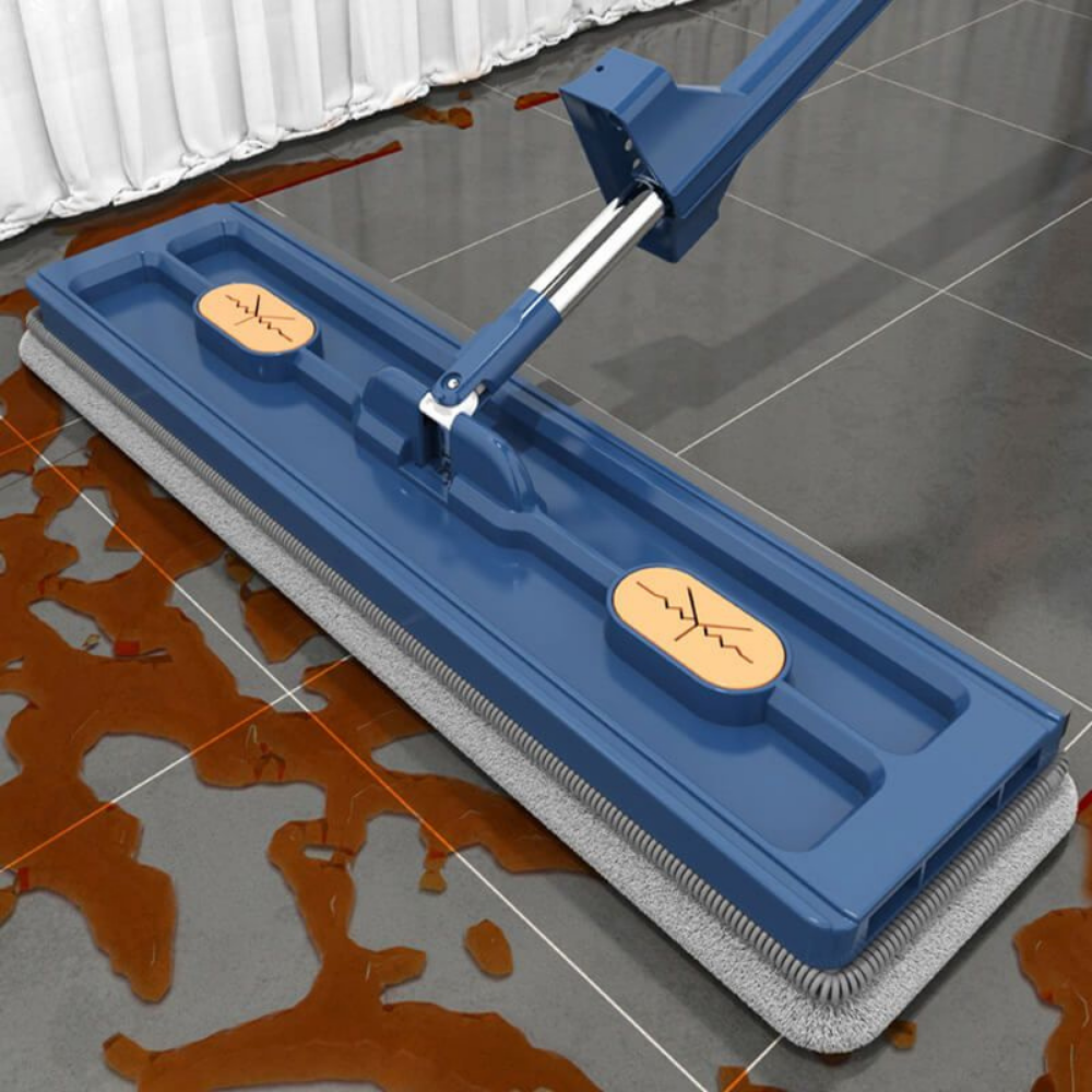 Long Handle Microfiber Floor Mop With Flat Head Cleaning System