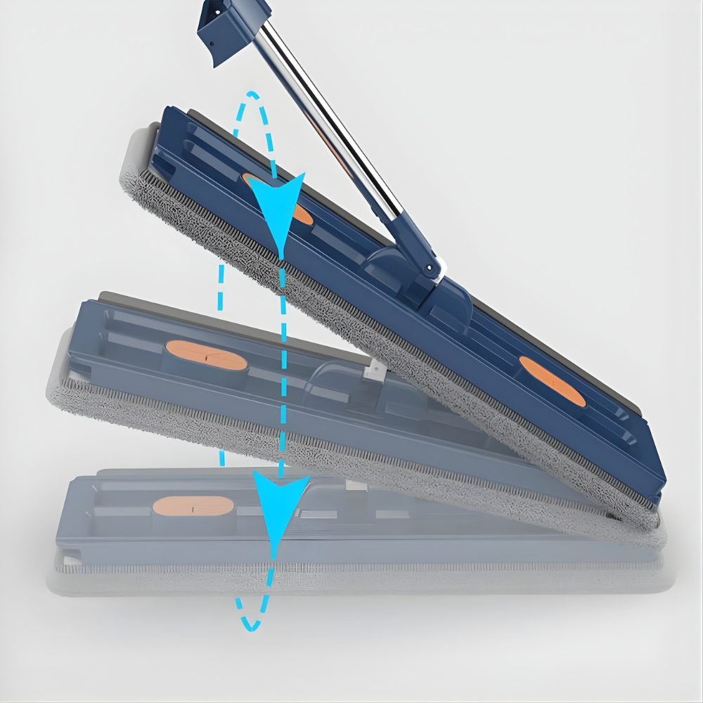 Long Handle Microfiber Floor Mop With Flat Head Cleaning System