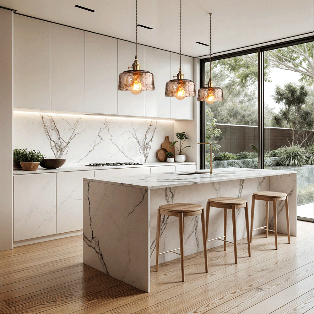 Aurelo Glass Pendant Lights For Modern Kitchen And Bath
