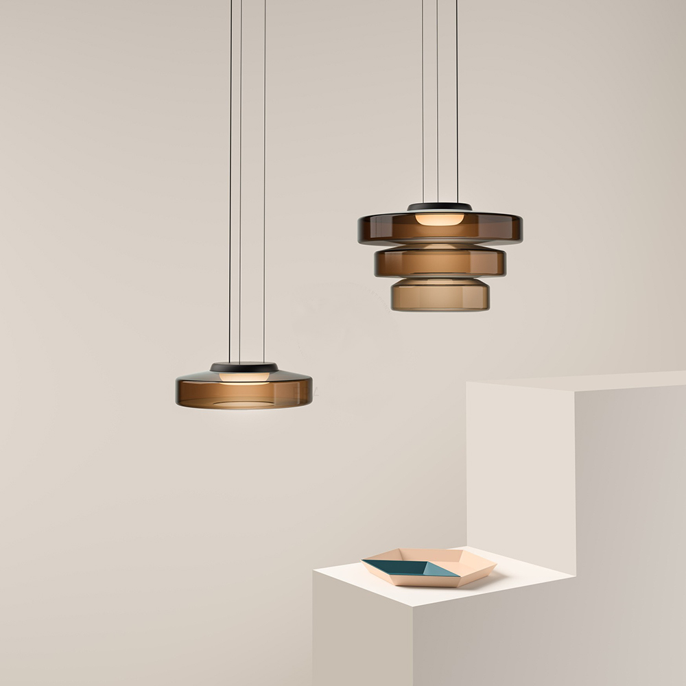Bauhaus glazen hanglamp voor keuken en eetgedeeltes