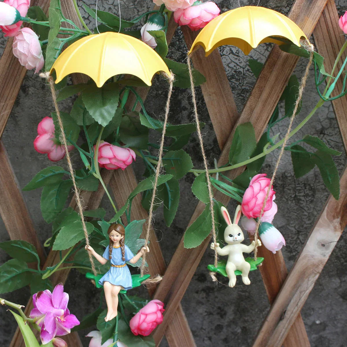 Ensemble de décorations suspendues Fairy Garden pour usage intérieur et extérieur | Rosalyssa