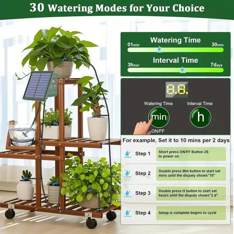 AquaNova Smart Solar Powered Drip Irrigation System