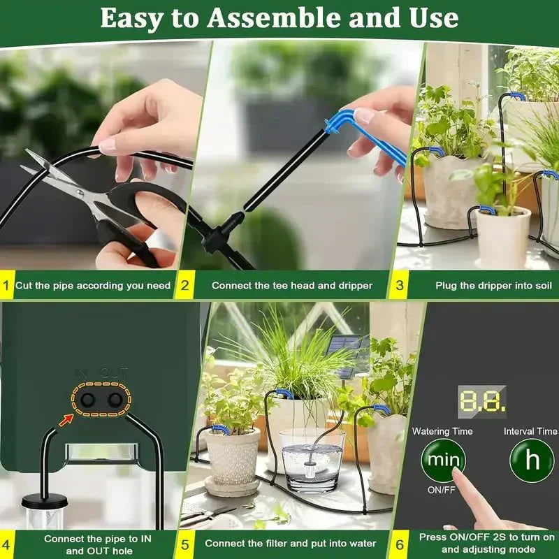 AquaNova Smart Solar Powered Drip Irrigation System