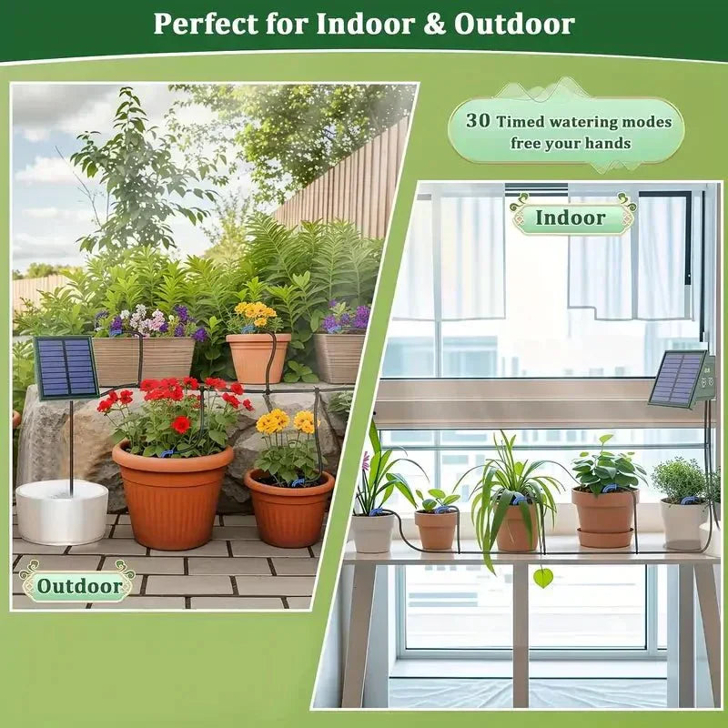 AquaNova Smart Solar Powered Drip Irrigation System