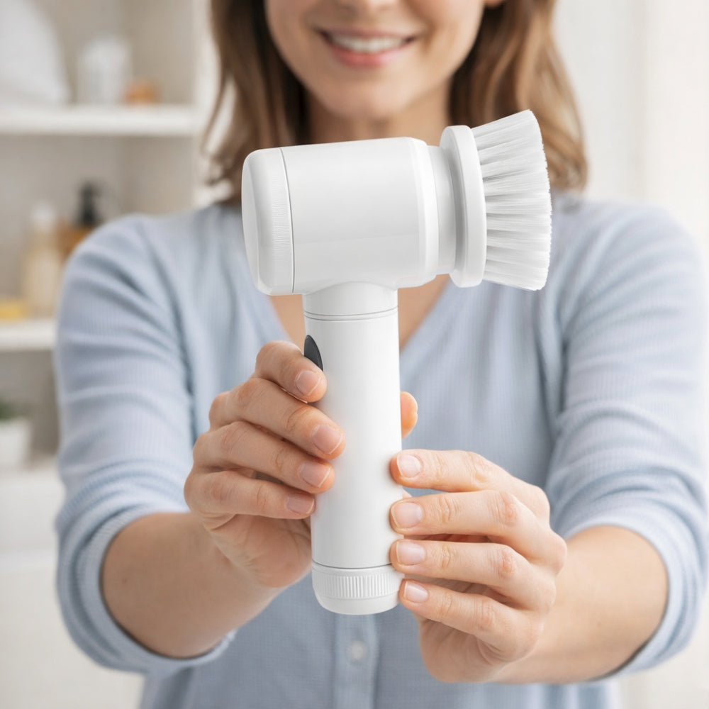 Cordless Electric Scrubber With Rotating Brush For Home Use