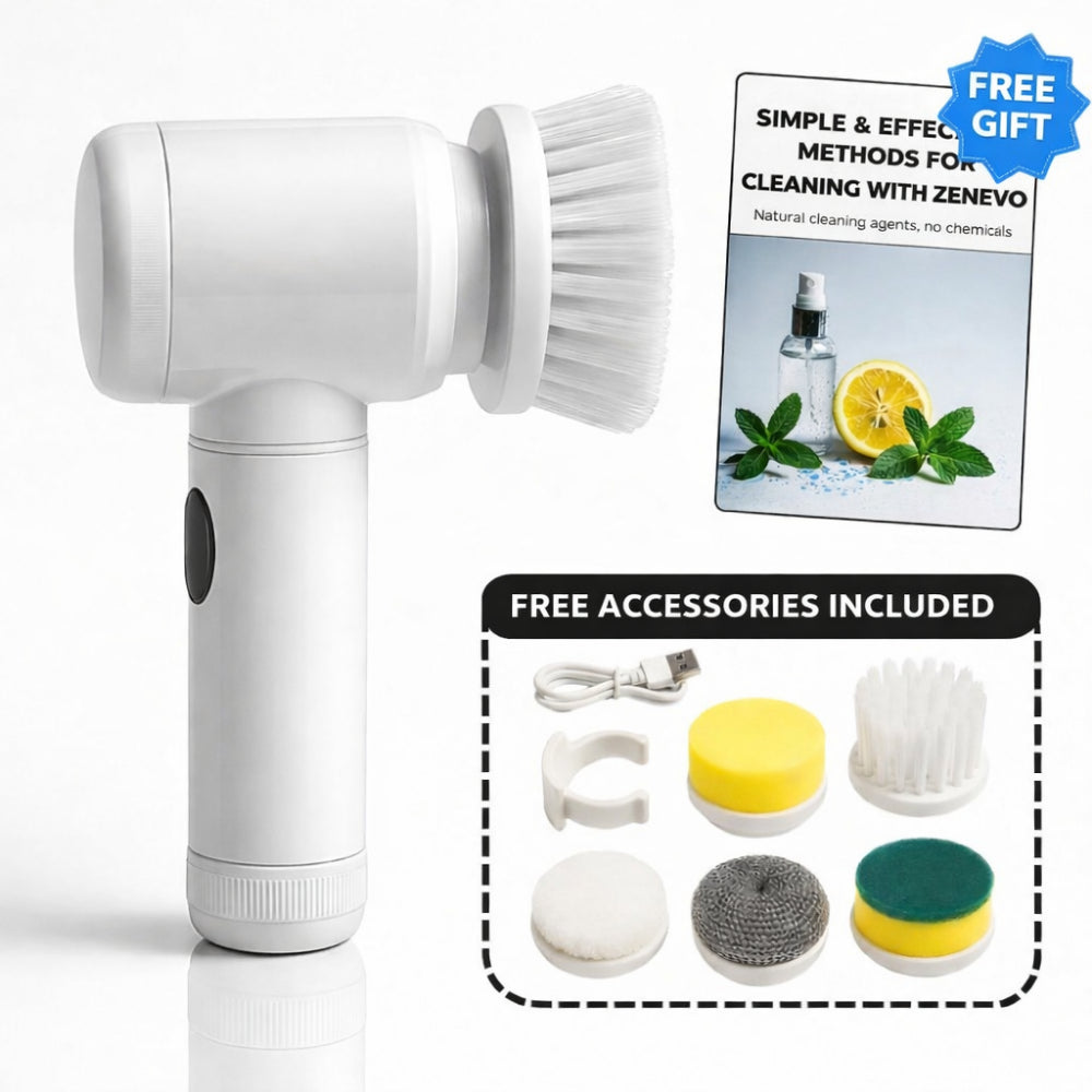 Cordless Electric Scrubber With Rotating Brush For Home Use