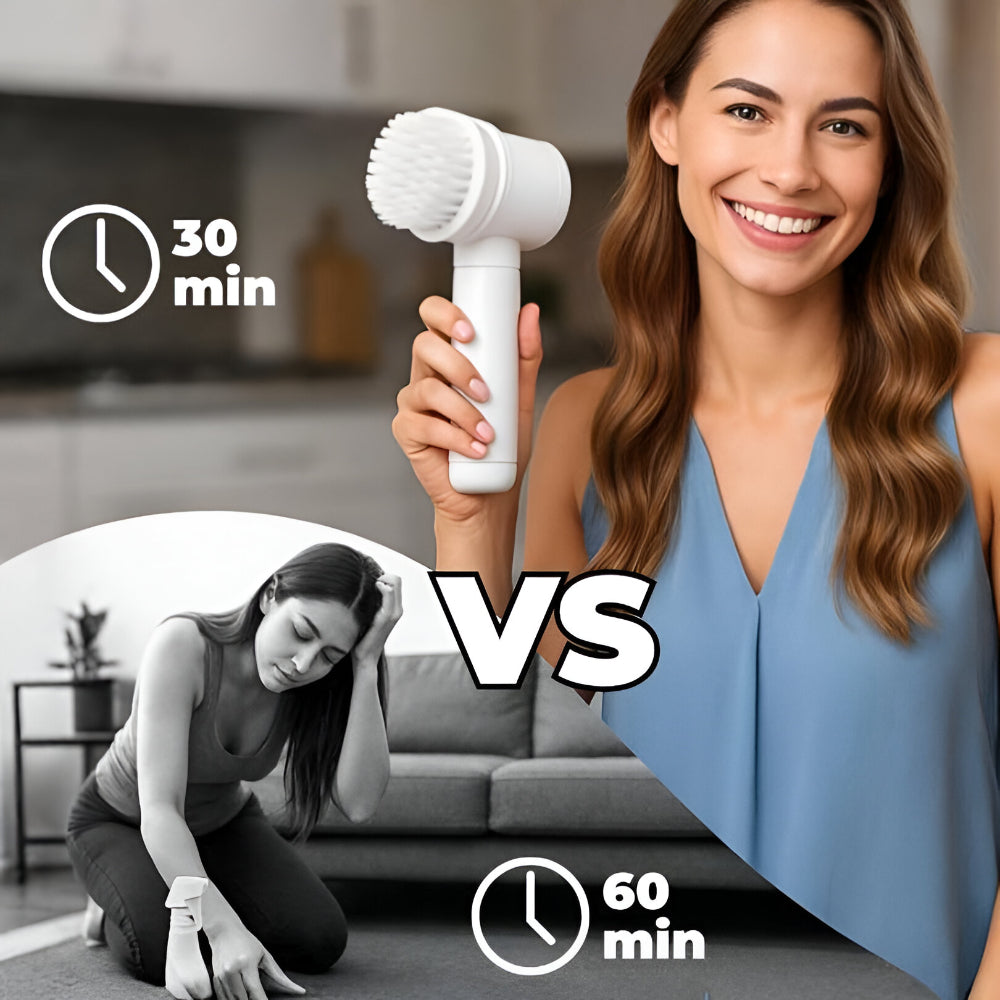 Cordless Electric Scrubber With Rotating Brush For Home Use