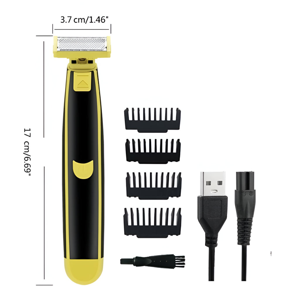 Ladattava USB-sähköinen partakone kasvojen ja vartalon karvojen siistimiseen