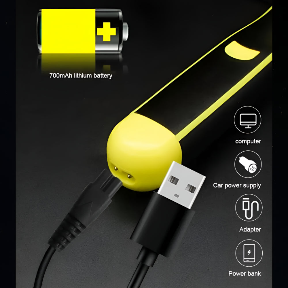Ladattava USB-sähköinen partakone kasvojen ja vartalon karvojen siistimiseen