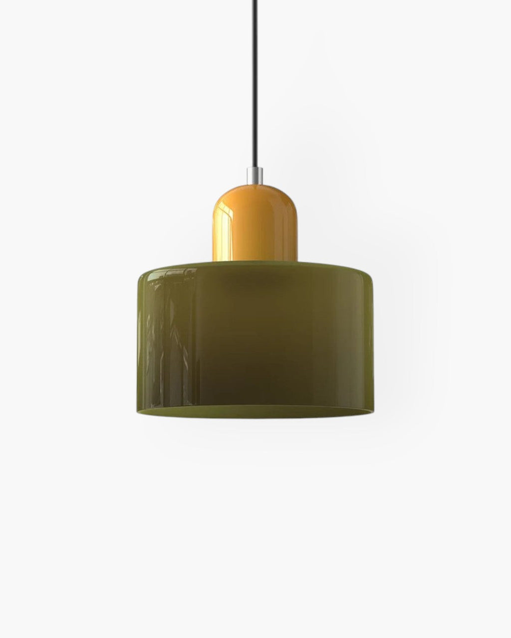 Glazen plafondlamp met verzonken montage en zachte gekleurde kap | Rosalyssa