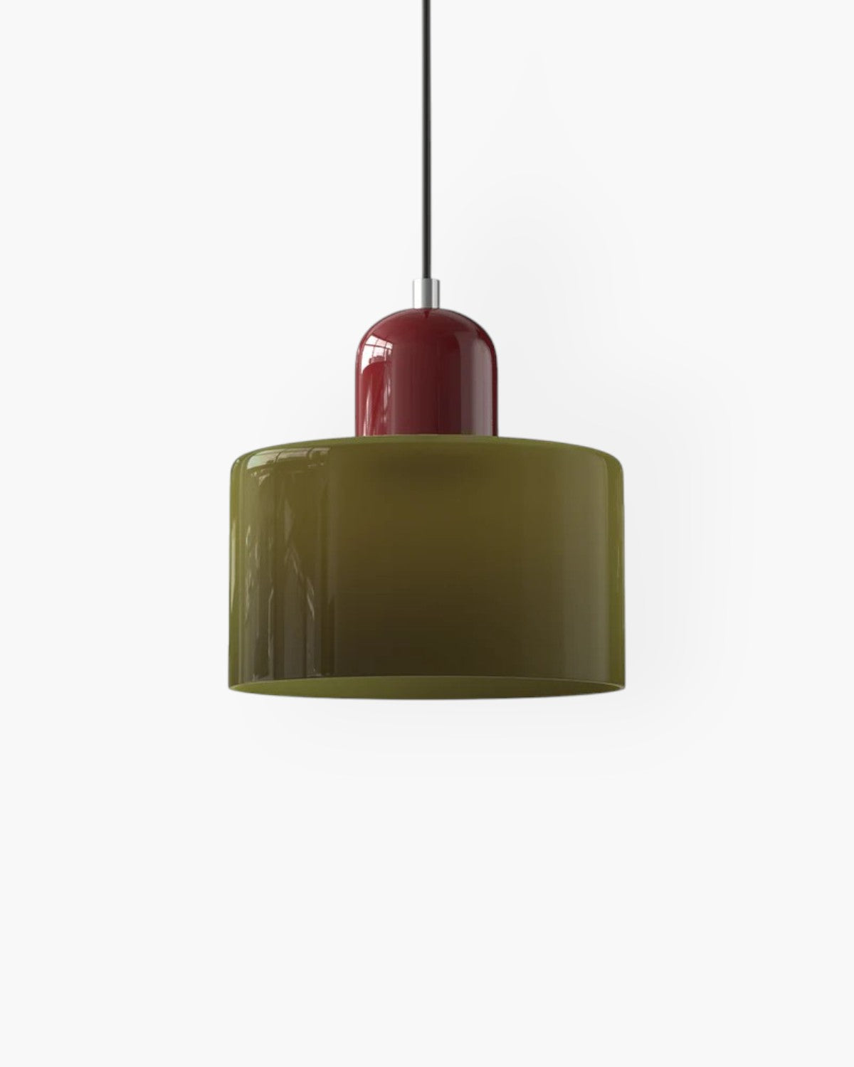 Glazen plafondlamp met verzonken montage en zachte gekleurde kap | Rosalyssa