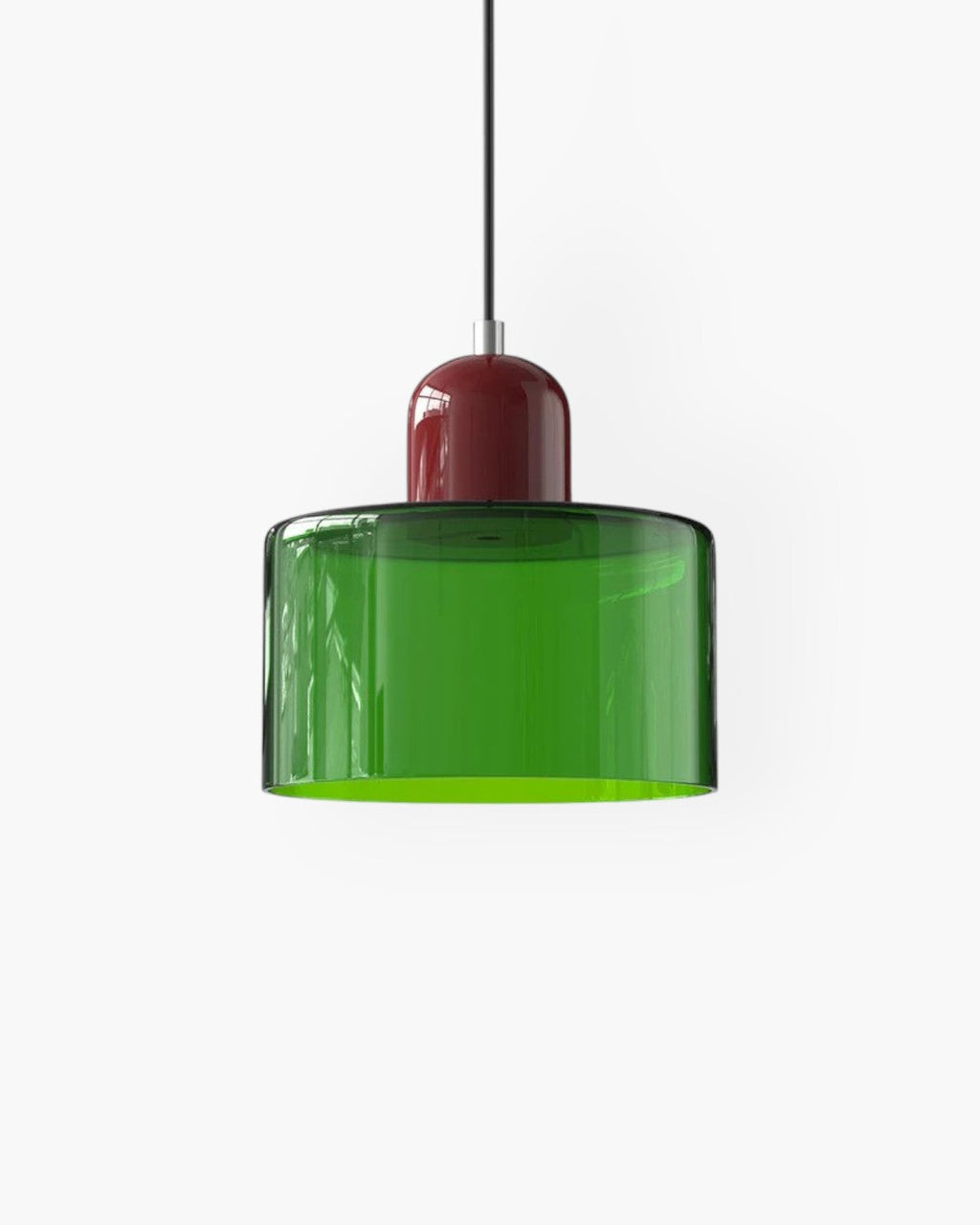 Glazen plafondlamp met verzonken montage en zachte gekleurde kap | Rosalyssa