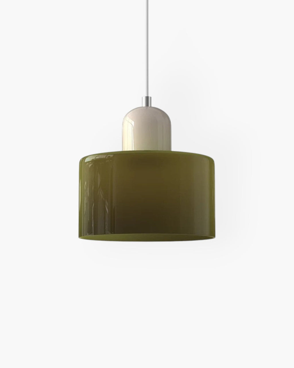 Glazen plafondlamp met verzonken montage en zachte gekleurde kap | Rosalyssa