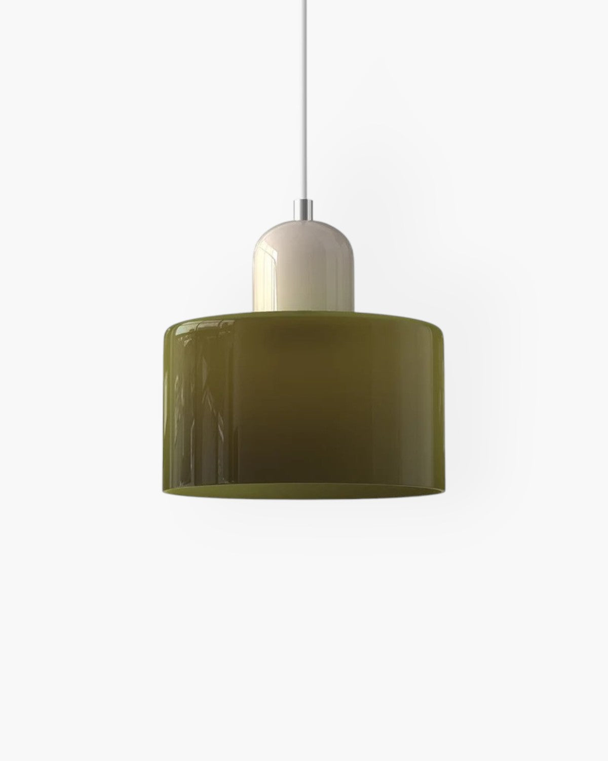 Glazen plafondlamp met verzonken montage en zachte gekleurde kap | Rosalyssa