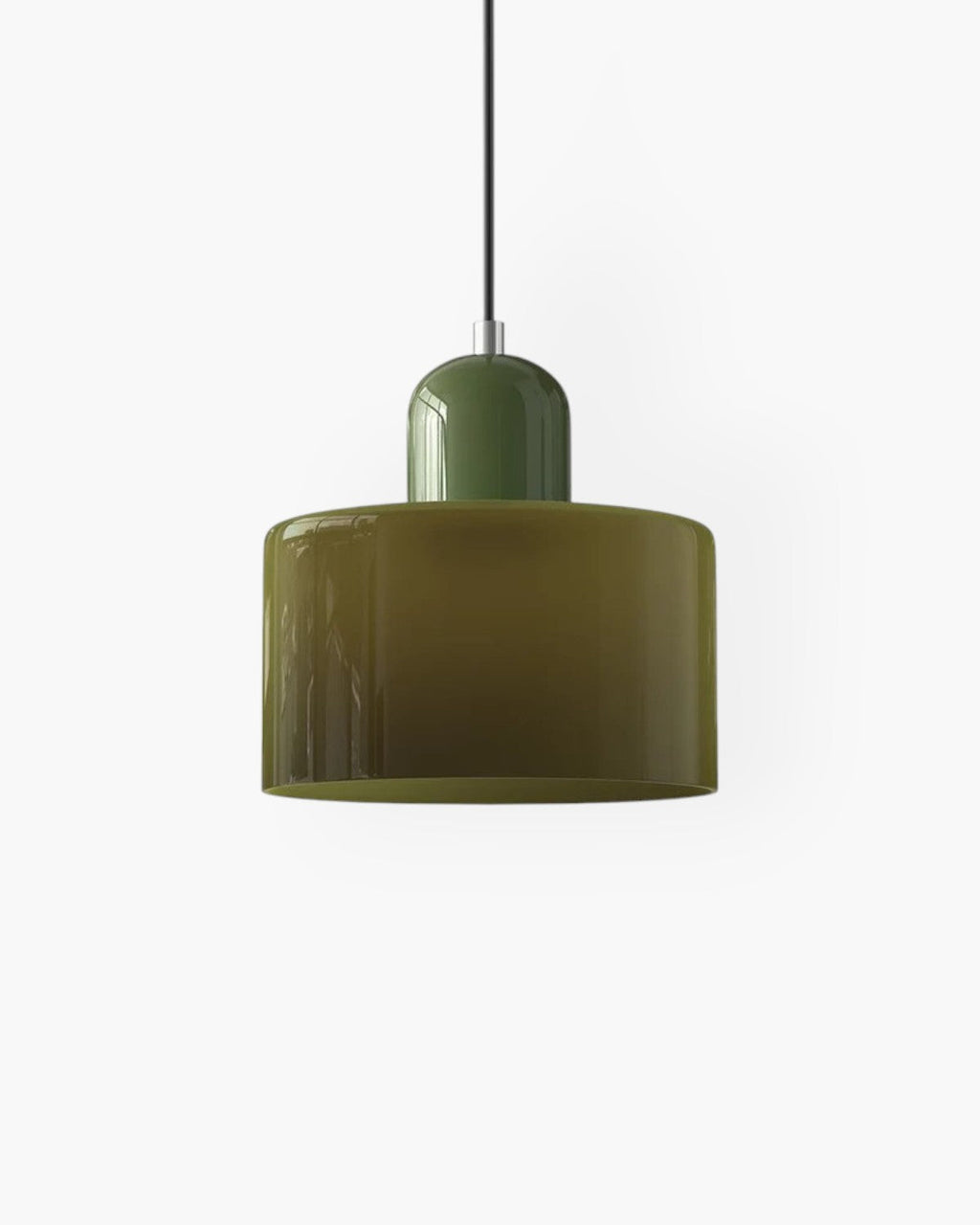 Glazen plafondlamp met verzonken montage en zachte gekleurde kap | Rosalyssa