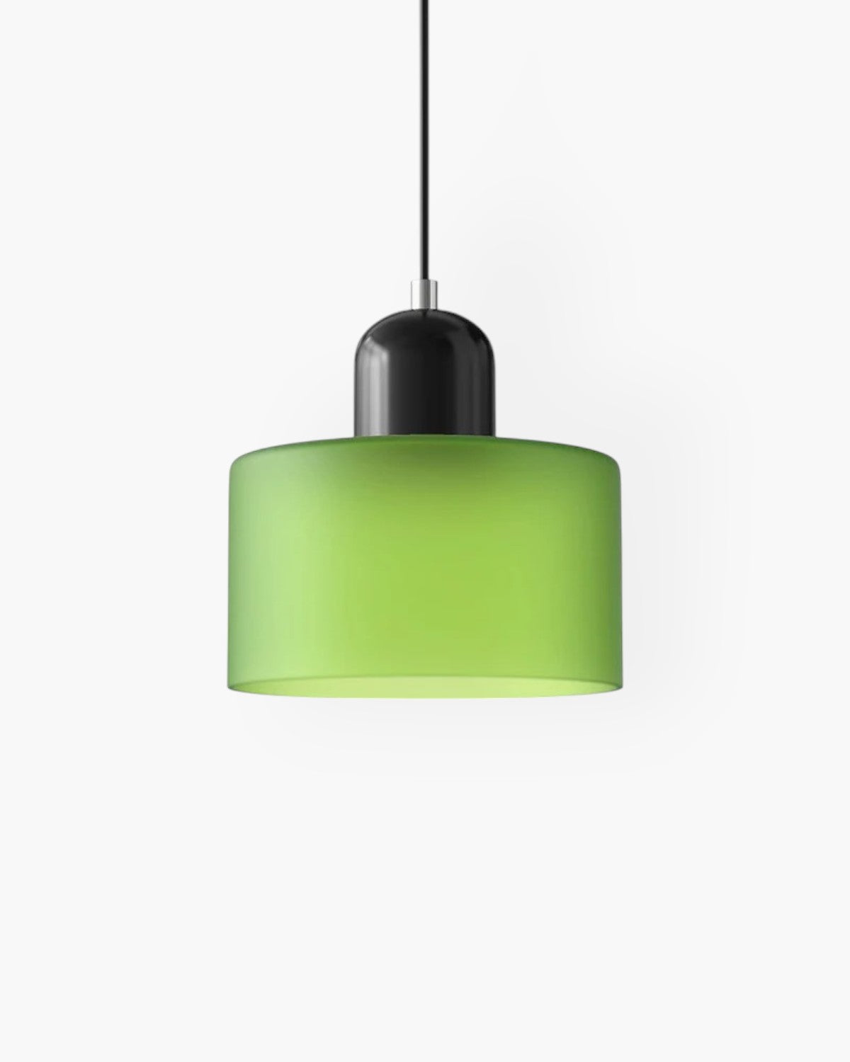 Glazen plafondlamp met verzonken montage en zachte gekleurde kap | Rosalyssa