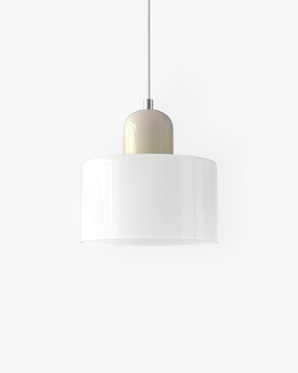 Glazen plafondlamp met verzonken montage en zachte gekleurde kap | Rosalyssa